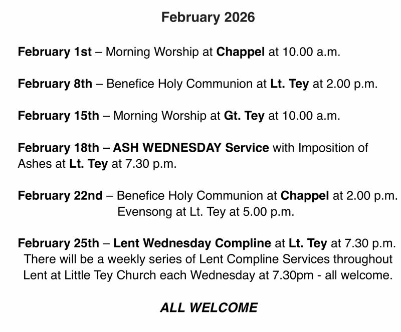 Services for February